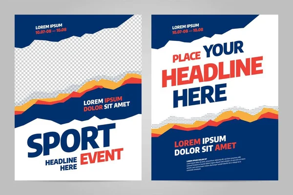 Spor etkinliği için poster şablonu tasarımı