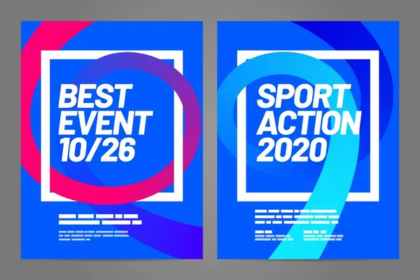 Design de modelo de cartaz de layout para evento esportivo —  Vetores de Stock