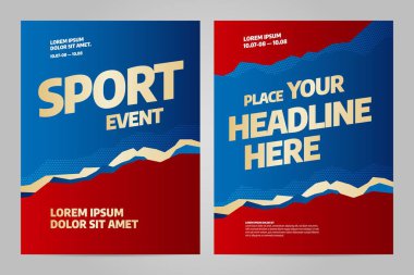 Spor etkinliği için poster şablonu tasarımı