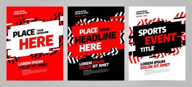 Spor etkinliği, turnuva veya yarışma için tasarım şablonu.