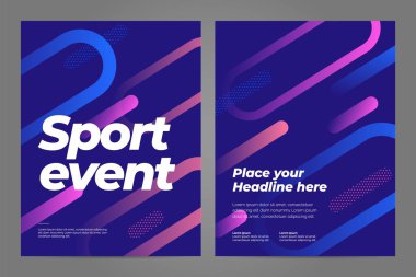 Spor etkinliği için poster şablonu tasarımı