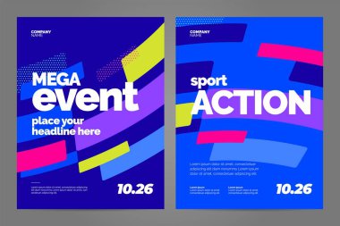 Spor etkinliği için poster şablonu tasarımı