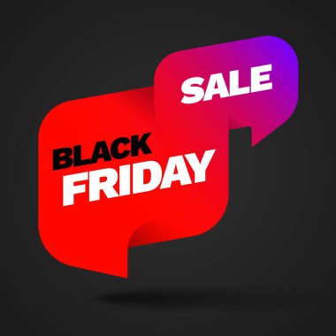 Kara Cuma. İndirim ve indirim afişi. Özel teklif için vektör illüstrasyonu.