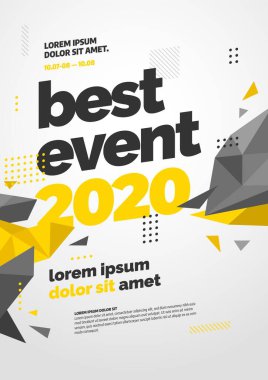 Soyut dinamik şekilli tasarım şablonu.