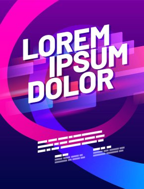 Soyut dinamik şekilli tasarım şablonu.