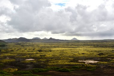 İzlandaca manzara Eğer genel görünümü ve uzak dağlar