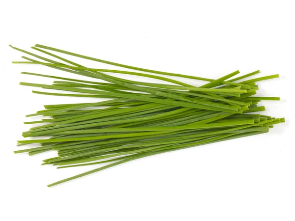 Uncut Chives White Background — Stock Photo, Image