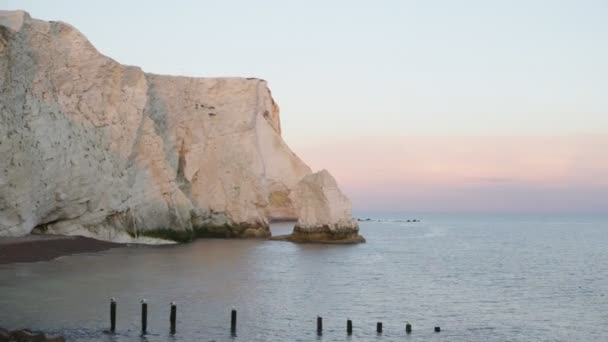 Falésias Brancas Grã Bretanha East Sussex Seaford Eastbourne — Vídeo de Stock