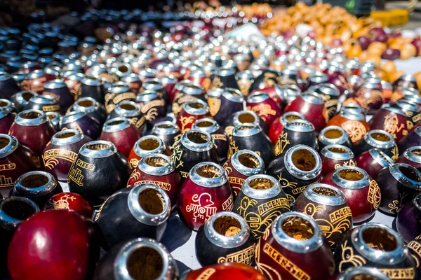 Buenos Aires December 2017 Calabash Gourds Lay Ground Street Sunday — Stock Photo, Image