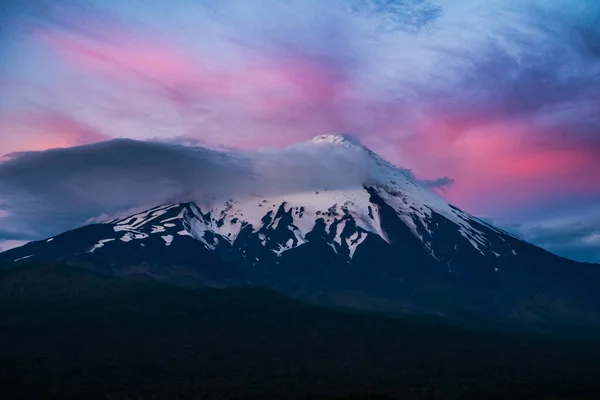 Sopka Osorna Při Západu Slunce Chile — Stock fotografie