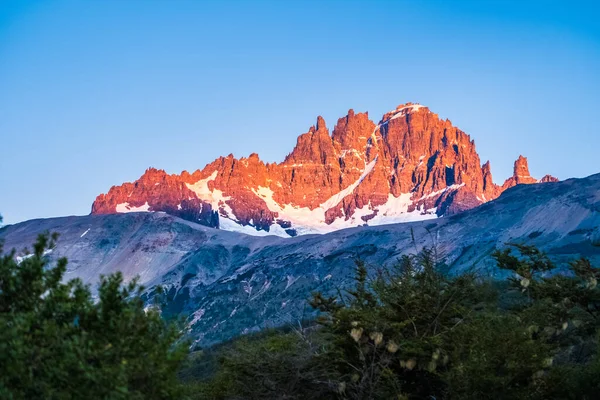 Monte Cerro Castillo All Alba Cile — Foto Stock