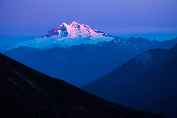 Volcano Tronador Sunset Shot Slope Volcano Osorno Chile — Stock Photo, Image