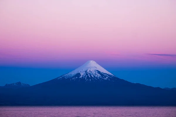 Vulcano Osorno Durante Crepuscolo Cile — Foto Stock