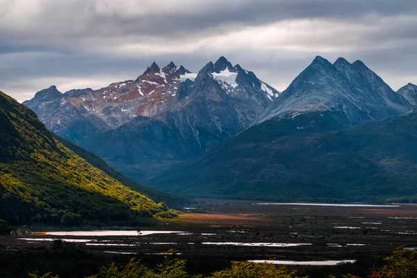 Montanhas Vale Perto Cidade Ushuaia Tierra Del Fuego Argentina — Fotografia de Stock