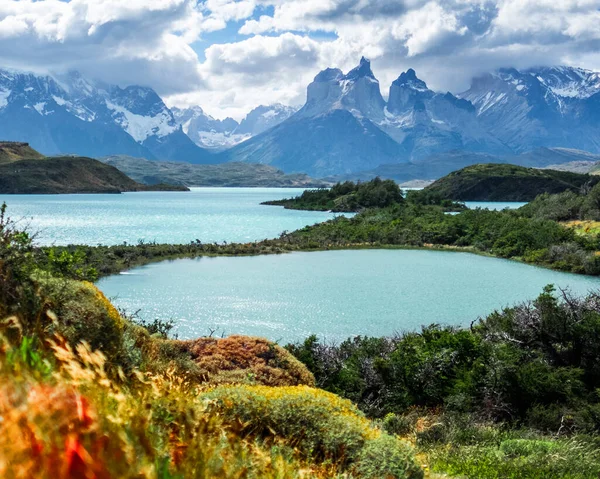 Parco Nazionale Torres Del Paine Montagne Laghi Della Patagonia Cile — Foto Stock