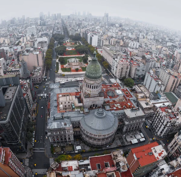 Luftfoto Byen Buenos Aires Kongresbygning Plads Argentina - Stock-foto