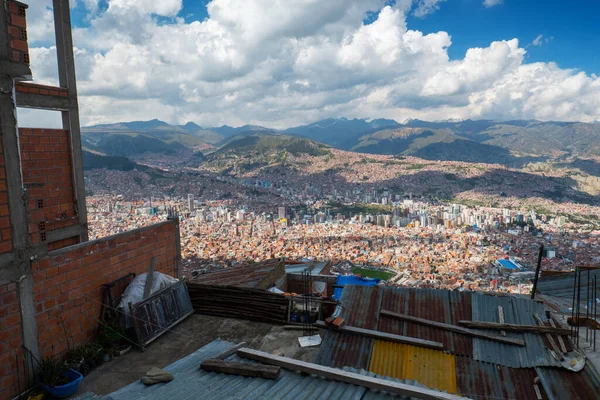 Cidade Paz Vista Cidade Alto Bolívia — Fotografia de Stock