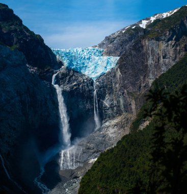 Hanging Glacier in the Quelat National Park, Patagonia, Chile clipart