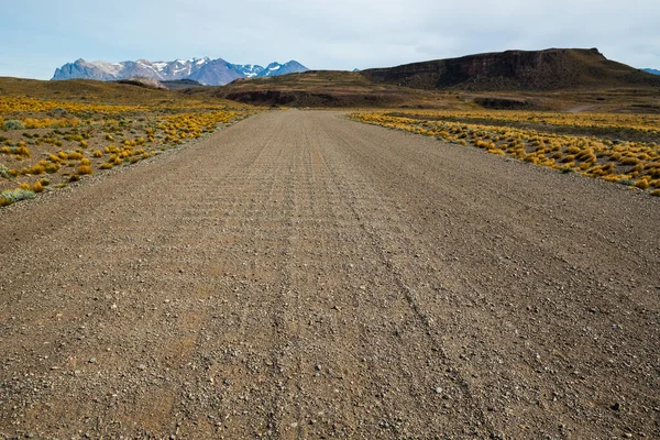 Carretera Grava Vacía Sin Nombre Patagonia Chile — Foto de Stock