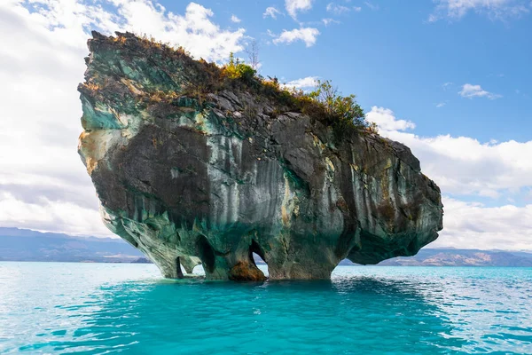 Roca Mármol Lago General Carrera Cerca Del Pueblo Purto Rio — Foto de Stock