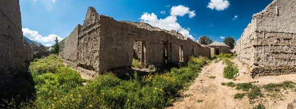 Panorama Las Calles Antiguo Pueblo Boliviano Casas Abandonadas Hechas Materiales — Foto de Stock