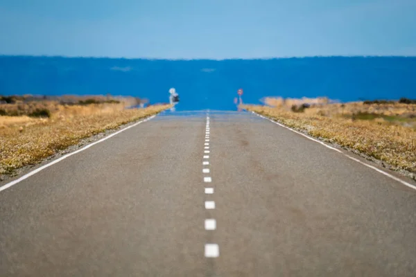 Strada Asfaltata Pampa Argentina — Foto Stock