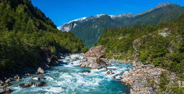 Rapid River Patagonian Mountains Chile — Stock Photo, Image