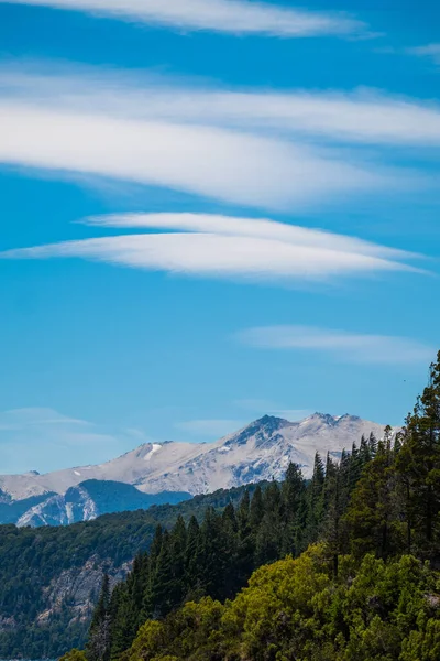 Nubes Lenticulares Altocumulus Lenticularis Sobre Las Montañas Patagonia Argentina — Foto de Stock