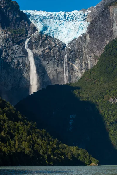 Hanging Glacier Quelat National Park Patagonia Chile — Stock Photo, Image