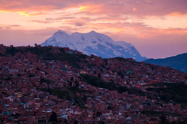 Ville Paz Lever Soleil Bolivie — Photo