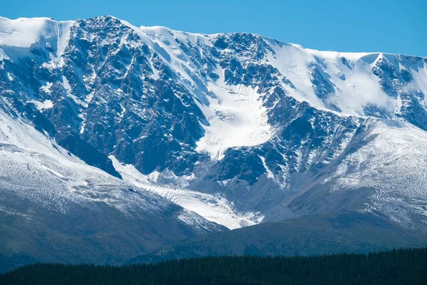 Berge Die Mit Schnee Bedeckt Sind Nördliches Tschuyskij Gebirge Altai — Stockfoto