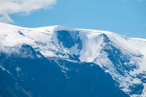 Berge Die Mit Schnee Bedeckt Sind Nördliches Tschuyskij Gebirge Altai — Stockfoto