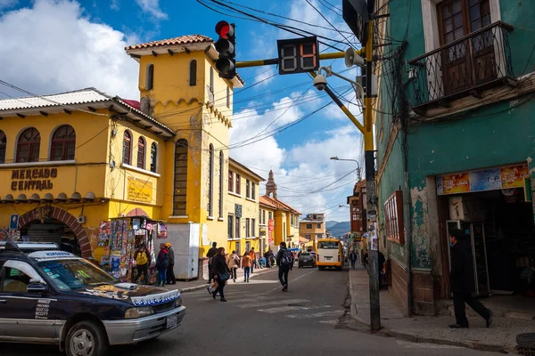 Potosi Bolivia April 2018 Street City Potosi Central Market — Stock Photo, Image