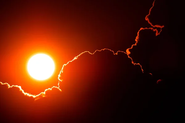 Sol Silueta Nube — Foto de Stock
