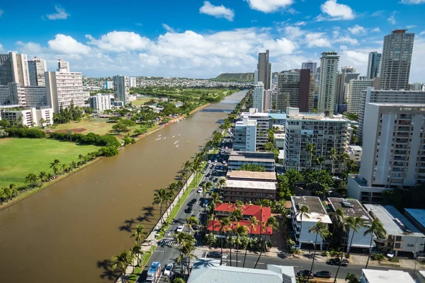 Cidade Honolulu Dia Ensolarado Havaí Eua — Fotografia de Stock