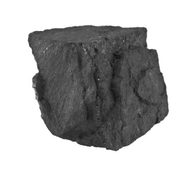 kömür beyaz arkaplanda izole edildi