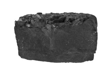 kömür beyaz arkaplanda izole edildi