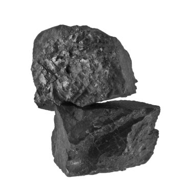 kömür beyaz arkaplanda izole edildi