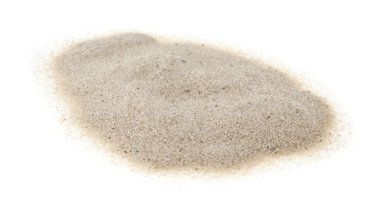 Beyaz arkaplanda izole kum