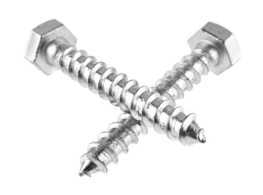 Beyaz arka plan üzerinde izole metal vida
