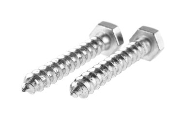 Beyaz arka plan üzerinde izole metal vida