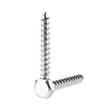 Beyaz arka plan üzerinde izole metal vida