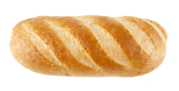 白色背景下的面包 — 图库照片