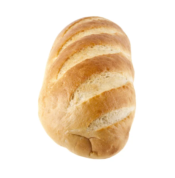 Ψωμί Φραντζόλα Που Απομονώνονται Λευκό Φόντο — Φωτογραφία Αρχείου