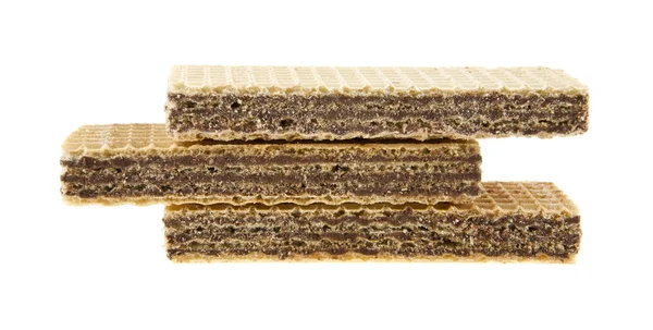 Wafels Geïsoleerd Witte Achtergrond — Stockfoto