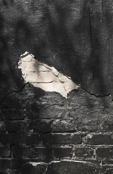 Texture Mur Noir Brique Comme Fond — Photo