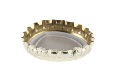 Beyaz arka plan üzerinde izole metal cork