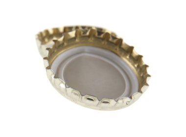 Beyaz arka plan üzerinde izole metal cork