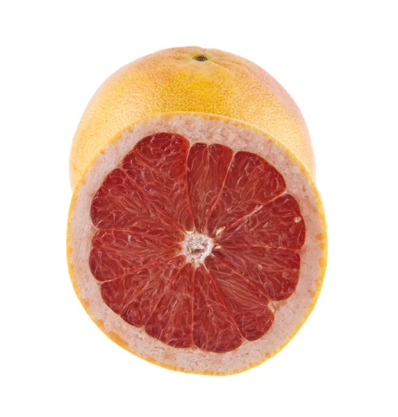 Grapefruit Geïsoleerd Witte Achtergrond — Stockfoto