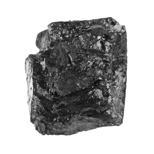 Schwarze Kohle Isoliert Auf Weißem Hintergrund — Stockfoto